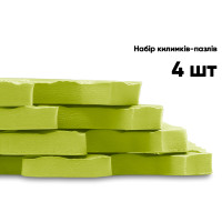 Татамі мат EasyFit SwallowTail 4 шт (60х60х1 см) пазл хвіст ластівки жовтий