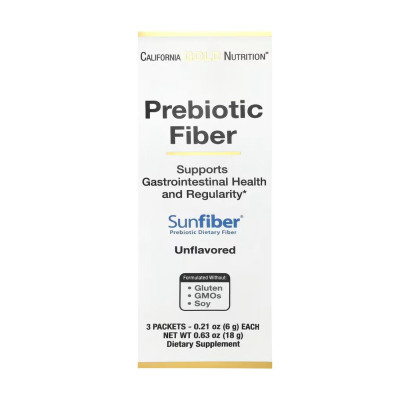 Пребіотична клітковина, Prebiotic Fiber - 3 packets Unflavored