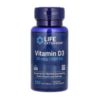 Vitamin D3 25 mcg (1000 IU) - 250 softgels