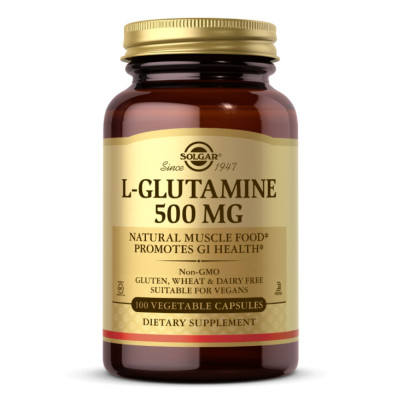 Л-Глютамін, L-Glutamine 500mg - 100 vcaps