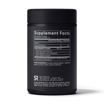 Концентрат лохини, Blueberry Concentrate 800mg - 60 softgels