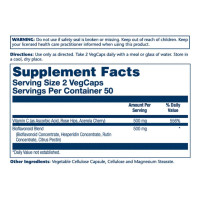 Вітамін С з біофлавоноїдами, Vitamin C & Bioflavonoids 1:1 500mg - 100 vcaps