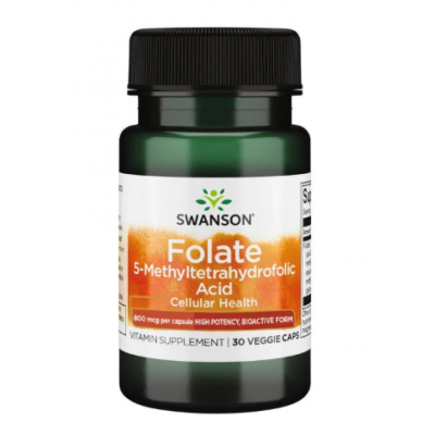 Фолієва кислота, Folate 800mcg - 30veg caps Фолієва кислота, Folate 800mcg - 30veg caps