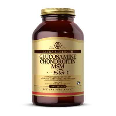 Глюкозамін Хондроїтин та МСМ, Extra Strength Glucosamine Chondroitin MSM with Ester-C® - 180 tabs