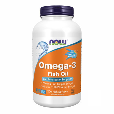 Омега 3, Omega-3 1000mg 180/120 Fish Gelatin - 200 sgels