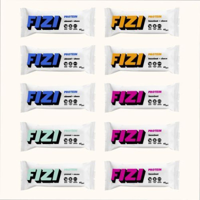 Протеїнові батончики, FIZI Protein Box - 10x45g