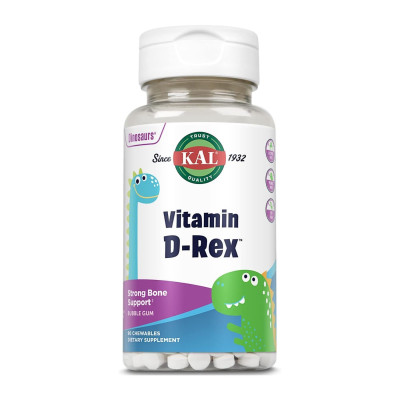 Вітамін Д3 для дітей 400 IU, Vitamin D-Rex 10mcg - 90 сhewable Bubble Gum