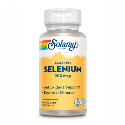 Селен, Selenium Yeast Free 200mcg - 90 vcaps