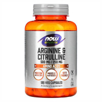 Аргінін та Цитрулін, Arginine 500mg Citruline 250mg - 120 vcaps