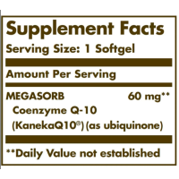 Коензим Q10, Megasorb CoQ-10 60mg - 120 softgels
