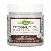 Органічна Кокосова Олія, Organic Extra Virgin Coconut Oil - 16 oz