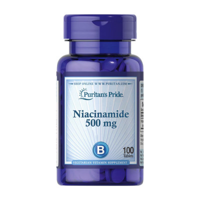Ніацинамід, Niacinamide 500 mg - 100 tabs