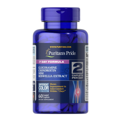Комплекс для суглобів, 7 Day Formula Joint Soother® Glucosamine Chondroitin MSM & Boswellia - 60 caps