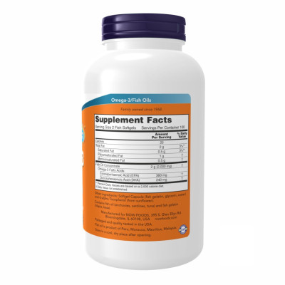 Омега 3, Omega-3 1000mg 180/120 Fish Gelatin - 200 sgels