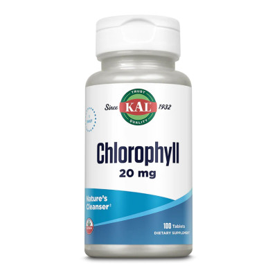 Хлорофіл, Chlorophyll 20mg - 100 tabs Хлорофіл, Chlorophyll 20mg - 100 tabs