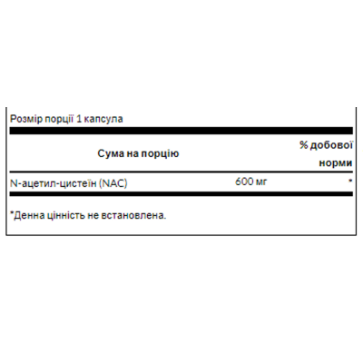 N-Acetyl Cysteine 600mg -100caps