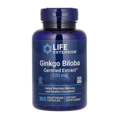Гінкго білоба, Ginkgo Biloba Certified Extract™ 120mg - 365 vcaps Гінкго білоба, Ginkgo Biloba Certified Extract™ 120mg - 365 vcaps