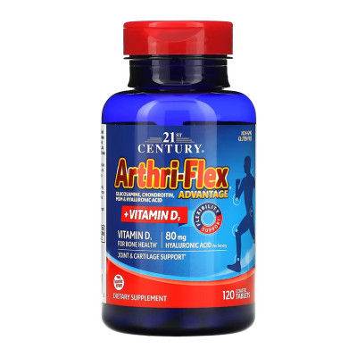 Глюкозамін, хондроїтин, МСМ і гіалуронова кислота, ArthriFlex + D3 - 120 tabs