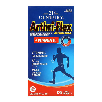 Глюкозамін, хондроїтин, МСМ і гіалуронова кислота, ArthriFlex + D3 - 120 tabs