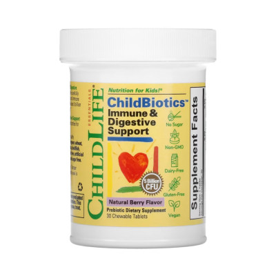 Пробіотики для дітей, ChildBiotics Immune Digestive Support - 30 chewables