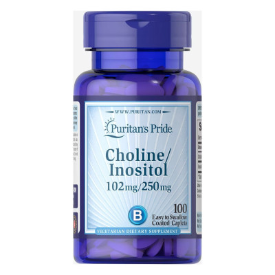 Холін Бітартрат Інозитол, Choline Bitartate Inositol 102mg/250mg - 100 caps Холін Бітартрат Інозитол, Choline Bitartate Inositol 102mg/250mg - 100 caps
