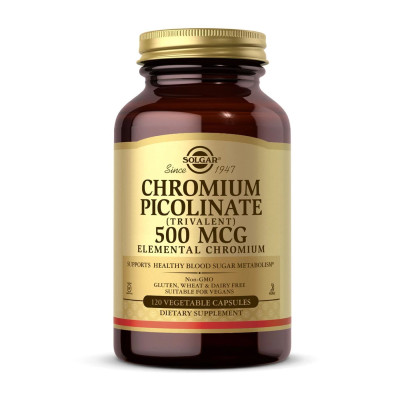Піколінат хрому, Chromium Picolinate 500mcg - 120 vcaps