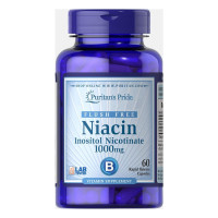 Ніацин Інозитол Нікотинат, Flush Free Niacin Inositol Niccotinate 1000mg - 60 caps
