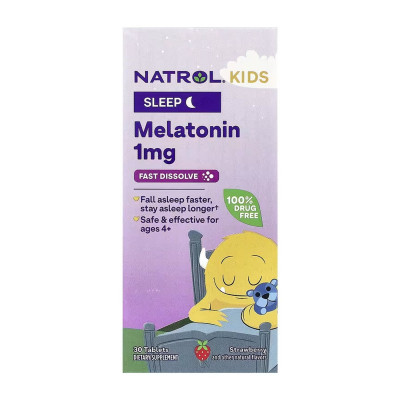 Мелатонін для дітей, Kids Melatonin 1mg - 30 tabs