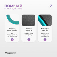 Колесо для йоги EasyFit TPE 33 см чорно-м'ятне