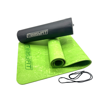 Килимок для йоги та фітнеса EasyFit PER Premium Mat 8 мм + Чохол салатовий Килимок для йоги та фітнеса EasyFit PER Premium Mat 8 мм + Чохол салатовий