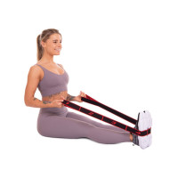 Еспандер стрічка EasyFit з петлями для тренувань червоний (HARD)