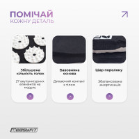 Масажний килимок EasyFit з подушкою (аплікатор Кузнєцова) + чохол Чорний з білим