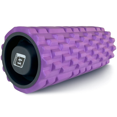 Масажний ролик EasyFit Grid Roller 33 см v.1.1 міцний масажер (фіолетовий) Масажний ролик EasyFit Grid Roller 33 см v.1.1 міцний масажер (фіолетовий)
