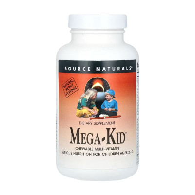 Жувальні мультивітаміни для дітей від 2 до 10 років, Mega-Kid™ - 30 Wafer Berry