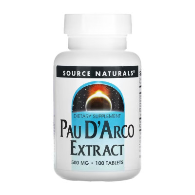 Екстракт Пау Д'Арко, Pau D'Arco Extract 500mg - 100 tabs