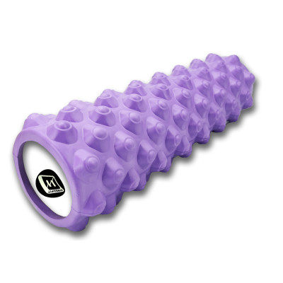 Масажний ролик EasyFit Grid Roller Extreme 45 см Фіолетовий