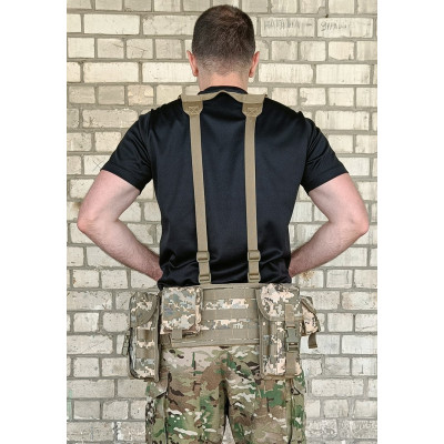 Тактичний пояс розвантажувальний РПС з кріпленнім MOLLE та плечовими лямками піксель ЗСУ MM-14 без підсумків