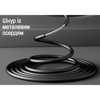Швидкісна скакалка з лічильником EasyFit чорний-сірий