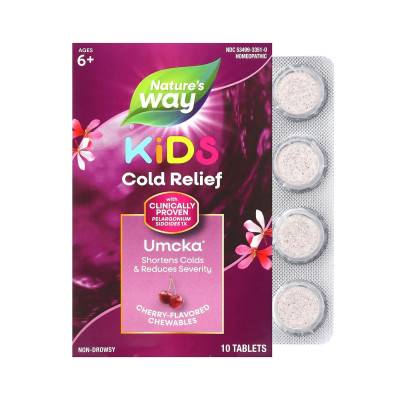 Засіб від застуди, Umcka Coldcare Cherry Kids -10 chew tabs
