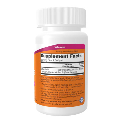 Vitamin D-3 10,000 IU - 30 softgels
