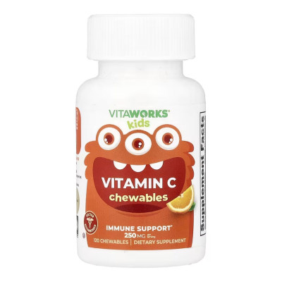 VitaWorks Vitamin C Kids - 120 chewables Orange