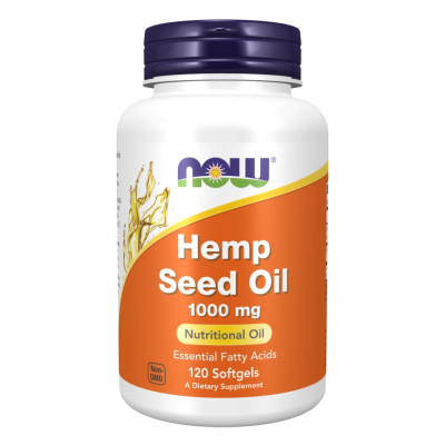 Конопляна олія, Hemp Seed Oil 1000 mg - 120 Softgels
