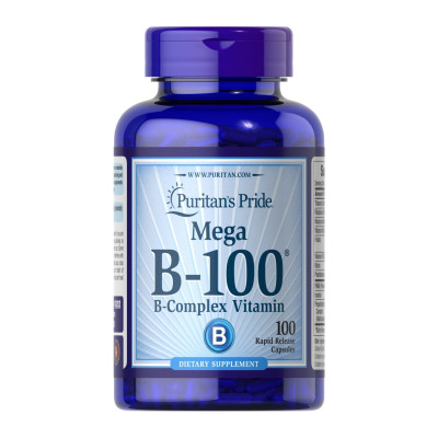 Вітамін В, Vitamin B-100 Complex - 100caps Вітамін В, Vitamin B-100 Complex - 100caps