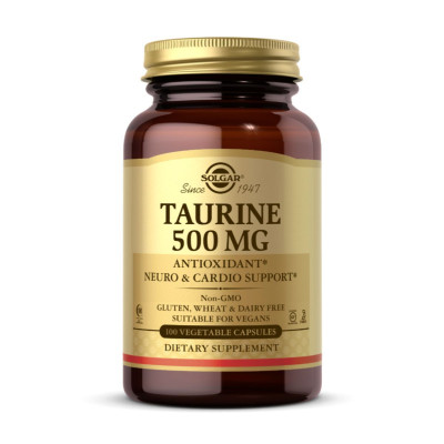Таурин, Taurine 500mg - 100 vcaps