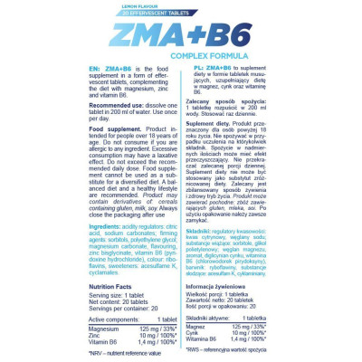ZMA+B6 - 20tab Lemon
