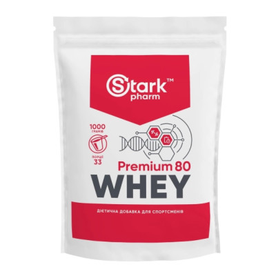 Сироватковий протеїн, Whey 80 - 1000g Strawberry Сироватковий протеїн, Whey 80 - 1000g Strawberry