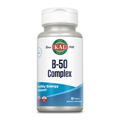 Вітаміни групи Б, B-50 Complex - 50 tabs Вітаміни групи Б, B-50 Complex - 50 tabs
