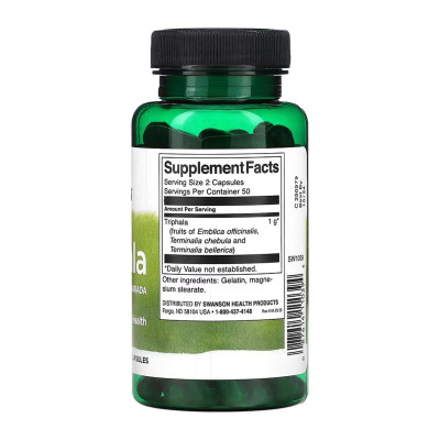 Трифала, Triphala 500 mg - 100caps