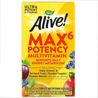 Мультивітаміни, Max6 (With Iron) - 90 vcaps Мультивітаміни, Max6 (With Iron) - 90 vcaps