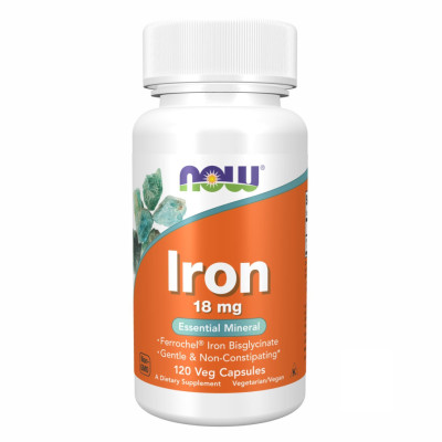 Залізо, Iron 18mg Ferrochel - 120 vcaps